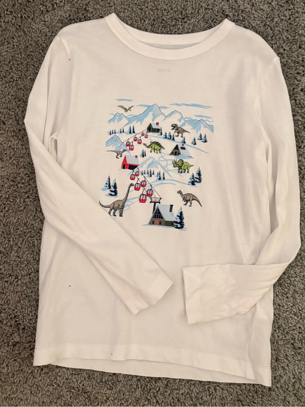Crewcuts Boys White Long-Sleeve winter theme Tee